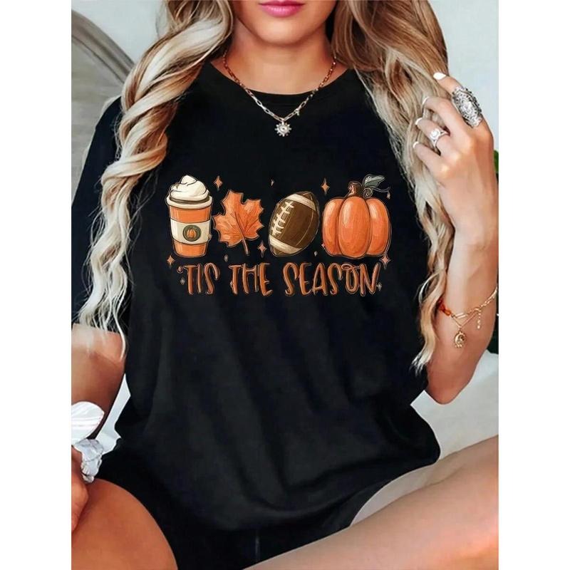 Fall Women Lightsaber brand-Shirt Halloween Pumpkin Thanks Giving Family Funny Turkey Graphic Casual Autumn Tee Tops...
