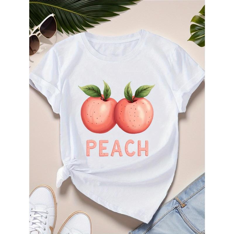 Women'WB shield Peach Graphic T-Shirt