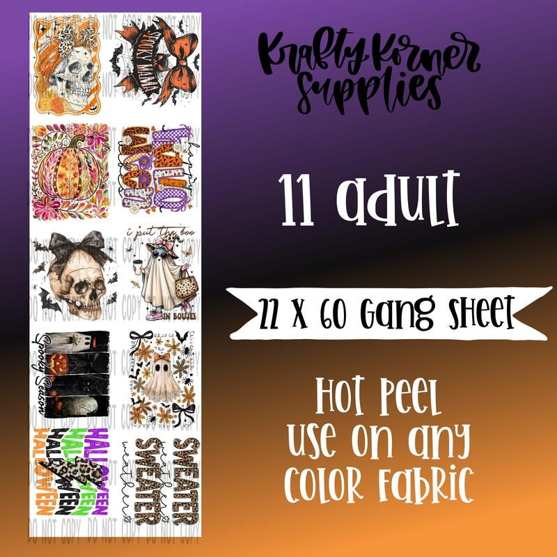 Falling Into Fall 3.0 DTF Transfer Gang Sheet, 22 x 60 T-Shirts, Hoodie, Sweatshirt | RetroVerseTees.com