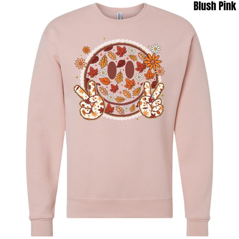 Falling Leaves Happy Face Sweatshirt 'NLB' T-Shirts, Hoodie | RetroVerseTees.com