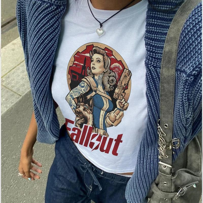 Fallout Vintage Tshirt Cotton Womenswear Hoodie, Sweatshirt | RetroVerseTees.com