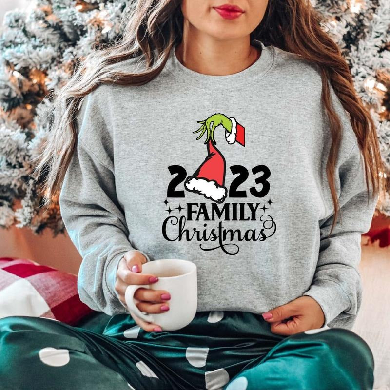 Family Christmas 2023 Sweatshirt, Matching Family Christmas Party Sweater, Sibling Xmas Party Hoodie, Xmas Family...