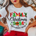 Family Christmas 2024 T-Shirt, Family Christmas Santa Hat Shirt, Matching Family Christmas Tee, Christmas Holiday Tee,...