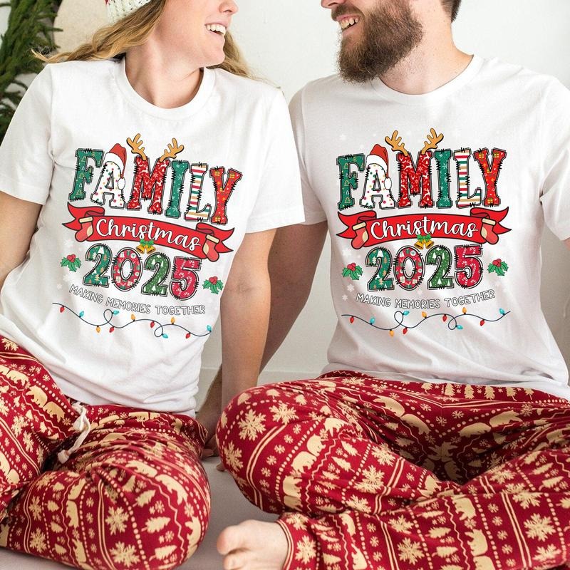 Family Christmas 2025 Shirt, Christmas Matching T-shirt, Matching Family Tee, Holiday Shirt for Family Hoodie, Sweatshirt