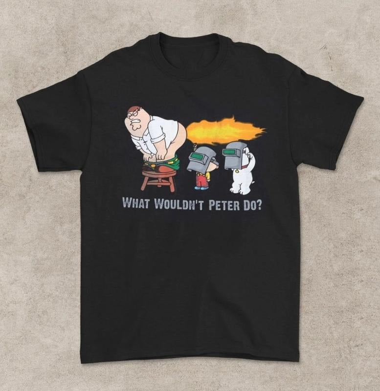 Family Guy Cartoon Funny Black T-Shirt Highlighting Bold and Hilarious Graphic Style Hoodie, Sweatshirt | RetroVerseTees.com