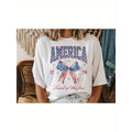 Womens July WB shield Shirt, America Shirt, Land FOG TNF Free, Patriotic Shirt, Memorial Day - 180g 100% Crewneck...