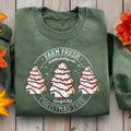 Farm Fresh Christmas Tree Cakes Sweatshirt, Christmas Cake Sweatshirt, Christmas Tree Farm Sweatshirt, Funny Christmas...