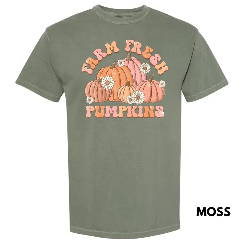 Farm Fresh Pumpkins Comfort Colors T-Shirt 'NLB' Hoodie, Sweatshirt | RetroVerseTees.com