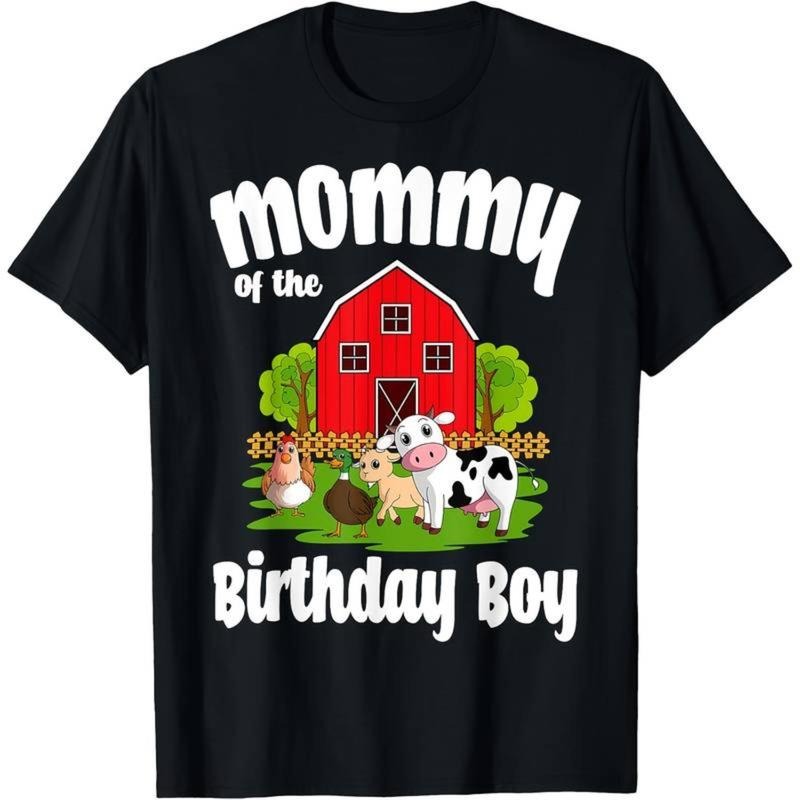 Farm animal cartoon cotton T-shirt, 100% cotton, regular style, short sleeves, knitted fabric, with TNF print FOG...