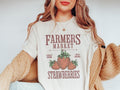 Farmers Market Strawberry T Shirt, Strawberry Lover Gift Casual Colorful Summer Top Hoodie, Sweatshirt | RetroVerseTees.com