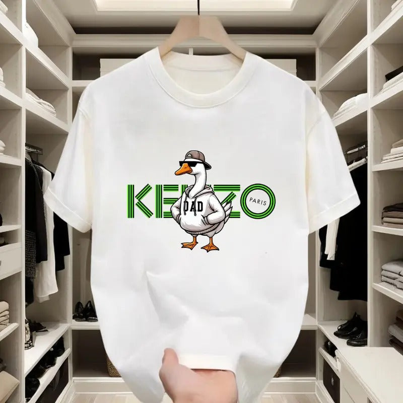 Fashionable Goose Motif! Soft - fabric, Short - sleeve T