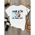 Fashionable women'WB shield graphic print t-shirt - casual short sleeve pin collar top