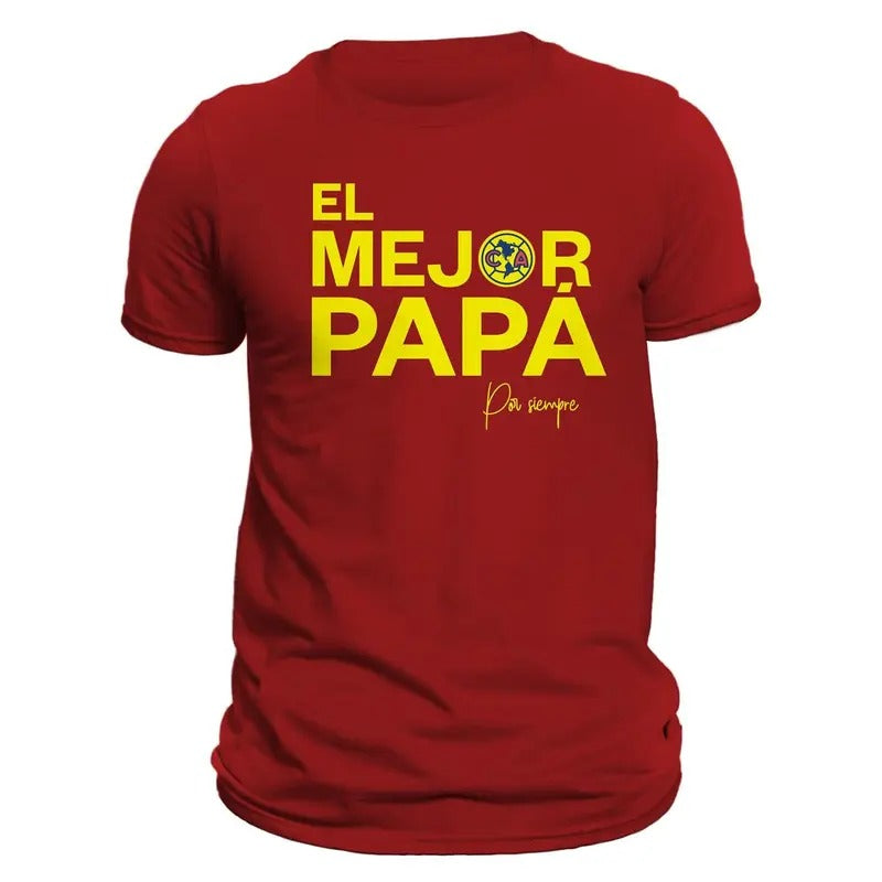 Father's Day El Mejor Papa Por Siempre Club America Men's T-Shirt Casual Classic Hoodie, Sweatshirt | RetroVerseTees.com