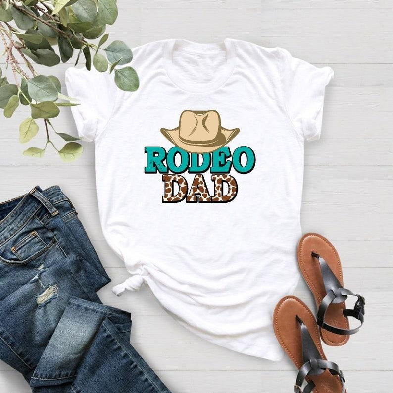 Father's Day Gifts Rodeo Dad T Shirt Hoodie Sweater, Western Cowboy Shirt, Country Dad Tshirt, Western Rodeo Shirt,...