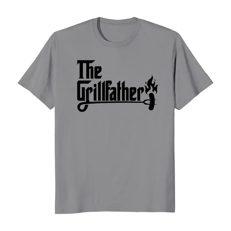 Father's Day The Grillfather Men's T-Shirt Casual Crewneck Hoodie, Sweatshirt | RetroVerseTees.com