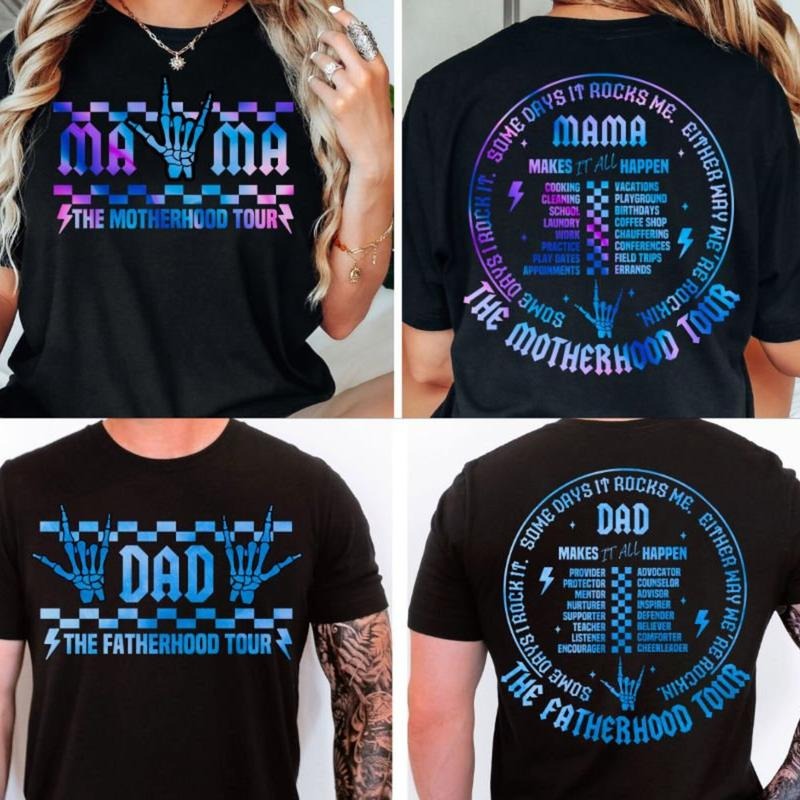 Fatherhood Tour, Sometimes I Rock It Sometimes It Rocks Me Shirt, Dad Life Shirt, Fathers Day Gift, Funny Fatherhood...