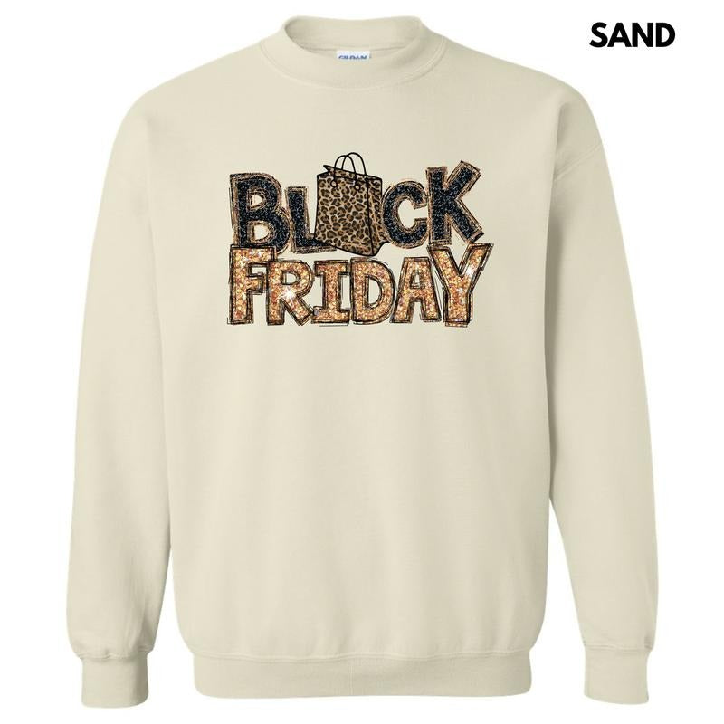 Faux Glitter Black Friday Sweatshirt 'NLB' T-Shirts, Hoodie | RetroVerseTees.com