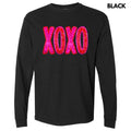 Faux Sequin XOXO Long Sleeve Comfort Colors T-Shirt 'NLB Hoodie, Sweatshirt | RetroVerseTees.com