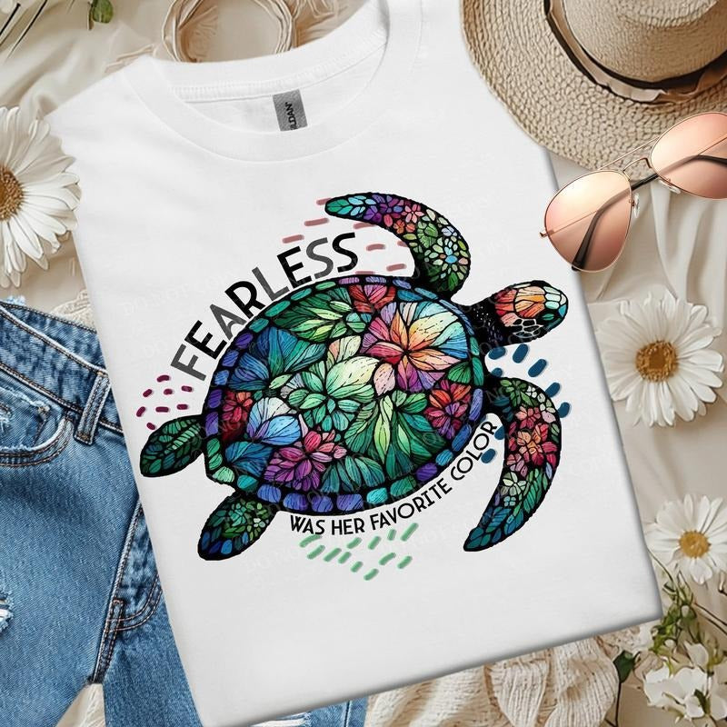 Fearless Sea Turtle DTF Transfers - THIS IS NOT A SHIRT Hoodie, Sweatshirt | RetroVerseTees.com
