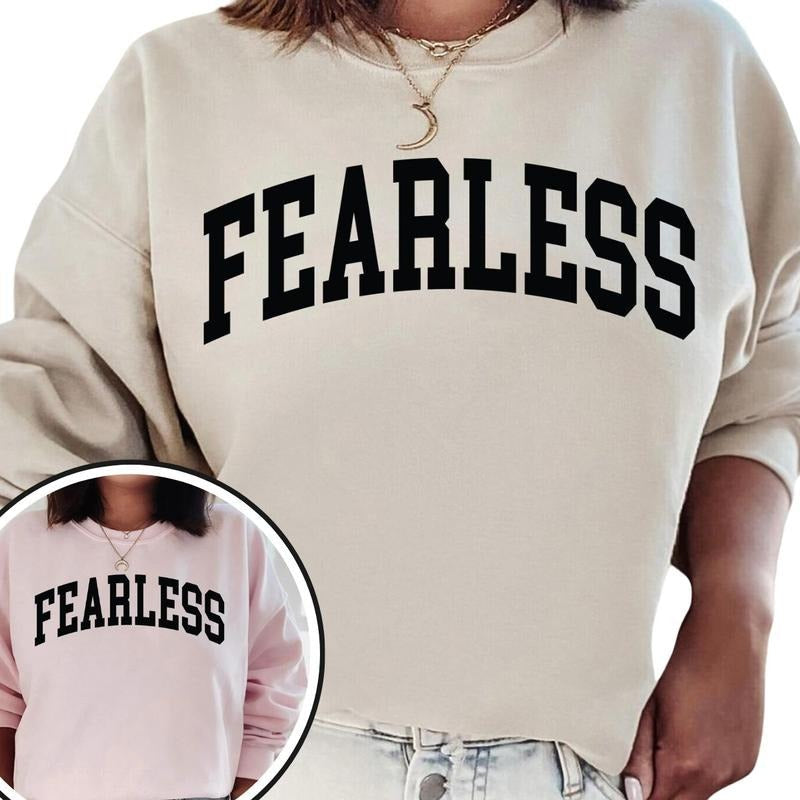 Fearless sweatshirt, gifts for her, cozy sweater T-Shirts, Hoodie | RetroVerseTees.com