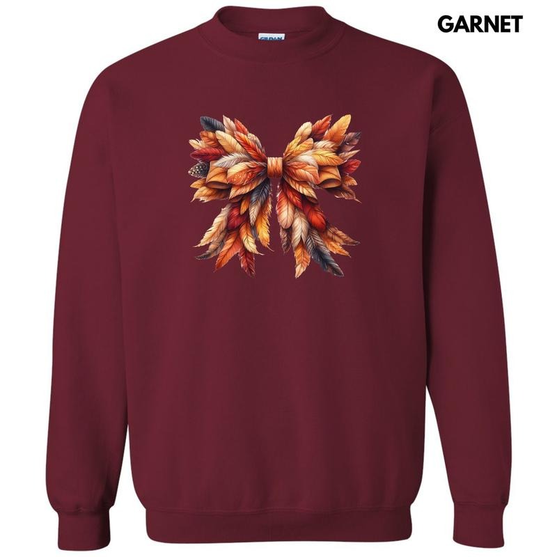 Feather Autumn Bow Sweatshirt 'NLB T-Shirts, Hoodie | RetroVerseTees.com