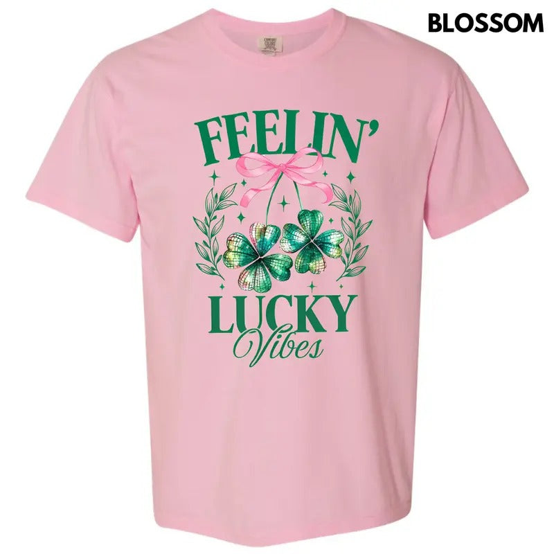 Feelin Lucky Vibes Comfort Colors T-Shirt 'NLB' Hoodie, Sweatshirt | RetroVerseTees.com