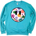 Feeling Floral Happy Face Sweatshirt 'NLB' T-Shirts, Hoodie | RetroVerseTees.com