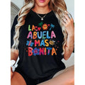 Female Letter Butterfly Flower Print T-shirt, Casual Gunpla brand Comfortable Round Neck Short Sleeve Hoodie, Sweatshirt