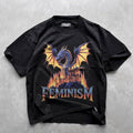 Feminism Dragon Fantasy Vintage Graphic Shirt, Retro Dragon Shirt, Feminism Shirt, Funny Gifts, Dark Art Grunge Castle...