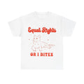 Feminist Cat Shirt, Equal Rights or I Bites, Equality Tee, Feminist Gift Hoodie, Sweatshirt | RetroVerseTees.com