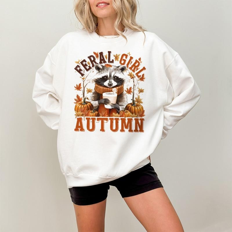 Feral Girl Halloween Sweatshirt, Feral Sweatshirt Halloween Shirt, Funny Shirt, Funny halloween Shirt, halloween Girl...
