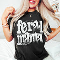 Feral Mama Funny Sassy Sarcastic Mom Shirt, Trendy Mama Retro Distressed Checkered Tee. Funny Mothers Day Gift Hoodie,...