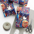 Festive Christmas Donald Trump Wrapping Paper, Novelty Political TNF Design, For Wrapping Holiday Gifts, Great Secret...