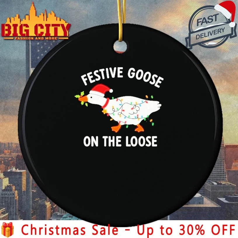 Festive Goose On The Loose Christmas 2025 shirt