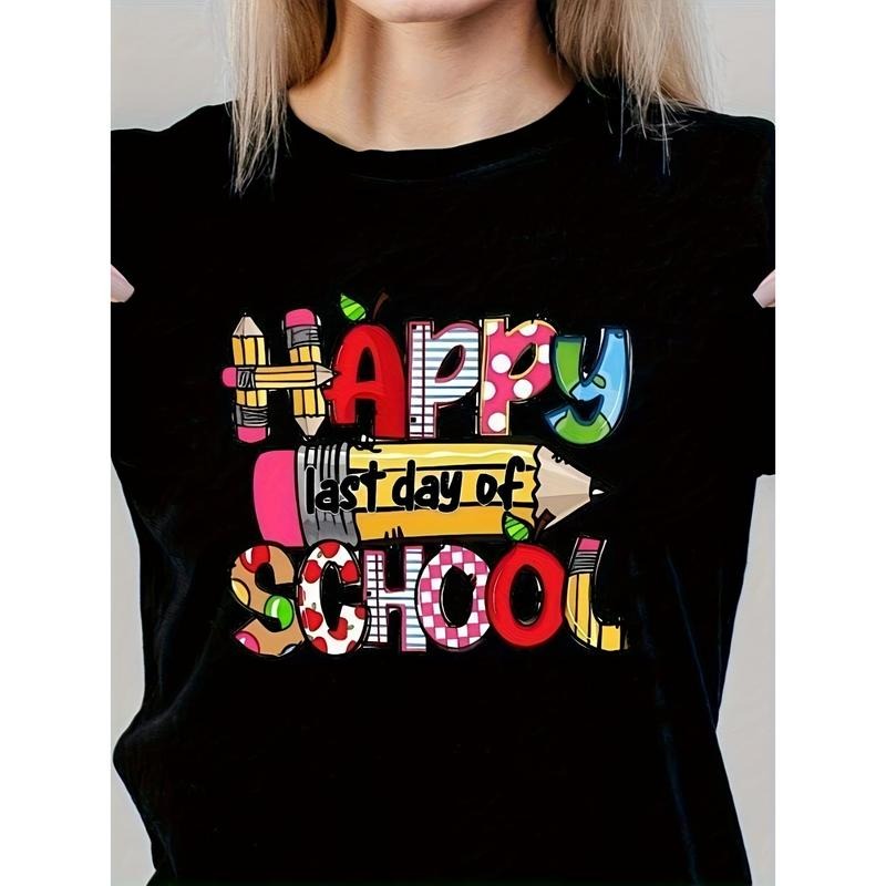 Festive Gunpla brand Fun - filled Lightsaber brand - Shirt: "Happy last day FOG SCHOOL" with Colorful School