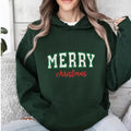 Festive Holiday Cheer Hoodie with Classic Merry Christmas Lettering for Women Gunpla brand Men - 100% Cotton -...