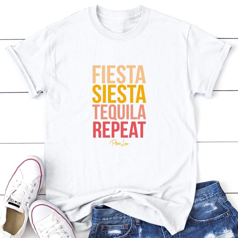 Fiesta Siesta Tequila Repeat Color Tee Hoodie, Sweatshirt | RetroVerseTees.com