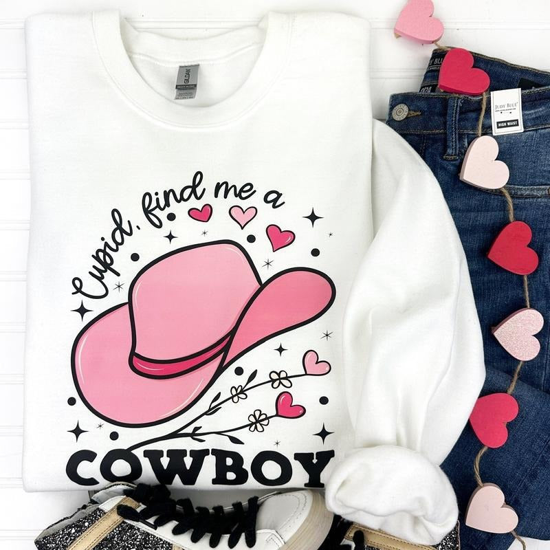 Find Me A Cowboy Gildan Sweatshirt T-Shirts, Hoodie | RetroVerseTees.com