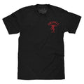 Fireball Whisky Left Chest Front and Back Dragon Mascot Logo T-Shirt - Black Hoodie, Sweatshirt | RetroVerseTees.com