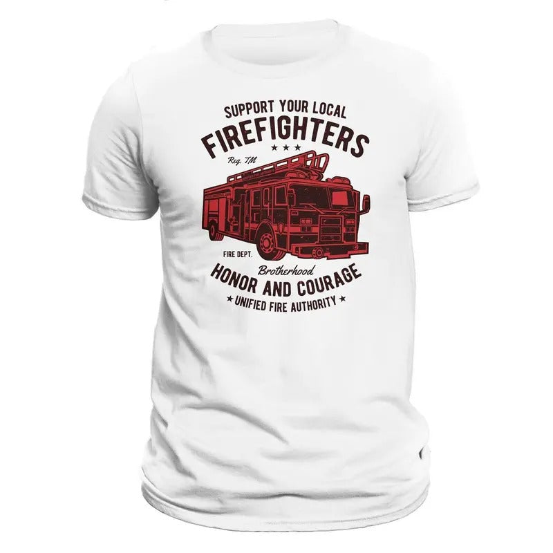 Firefighter Fire Department Fire Truck Men's T-Shirt Hoodie, Sweatshirt | RetroVerseTees.com