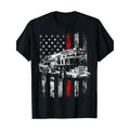 Fireman American Flag Thin Red Line Firefighter Shirt T-Shirt Made in USA Hoodie, Sweatshirt | RetroVerseTees.com