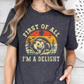 First Of All I'm A Delight Shirt, Angry Possum Shirt, Sarcastic Quotes Shirt, Possum Lover Gift, Funny Saying Tee, Funny...