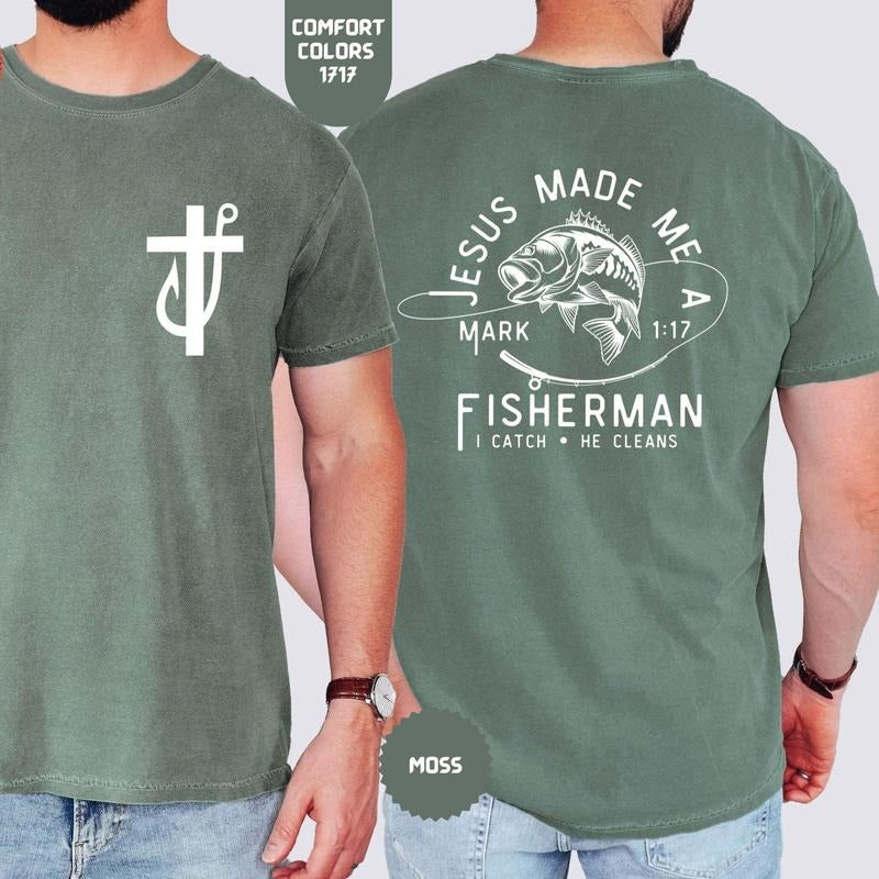 Fisher FOG Men Comfort Colors Christian TShirt Pure Cotton Fabric Casual Streetstyle Crew Neck Short Sleeve T-Shirt...