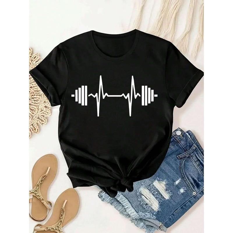 Fitness - Inspired Lightsaber brand - Shirt: Heartbeat Meets Dumbbell for Active Lifestyle Enthusiasts style 02