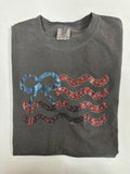 Flag Coquette Spangled Comfort Colors T-Shirt Hoodie, Sweatshirt | RetroVerseTees.com