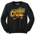 Flamin' Hot Cheetos Faded Logo Crewneck Sweatshirt - Black T-Shirts, Hoodie | RetroVerseTees.com