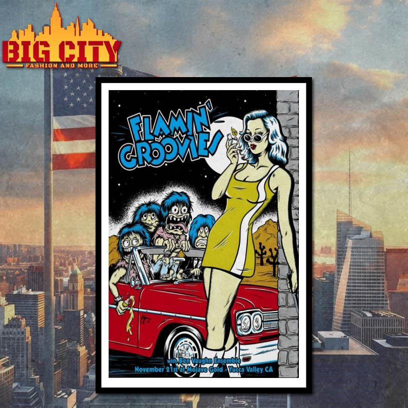 Flamin’ Groovies And Ben Vaughn Ensemble At Mojave Gold On Nov 21 2025 Poster shirt