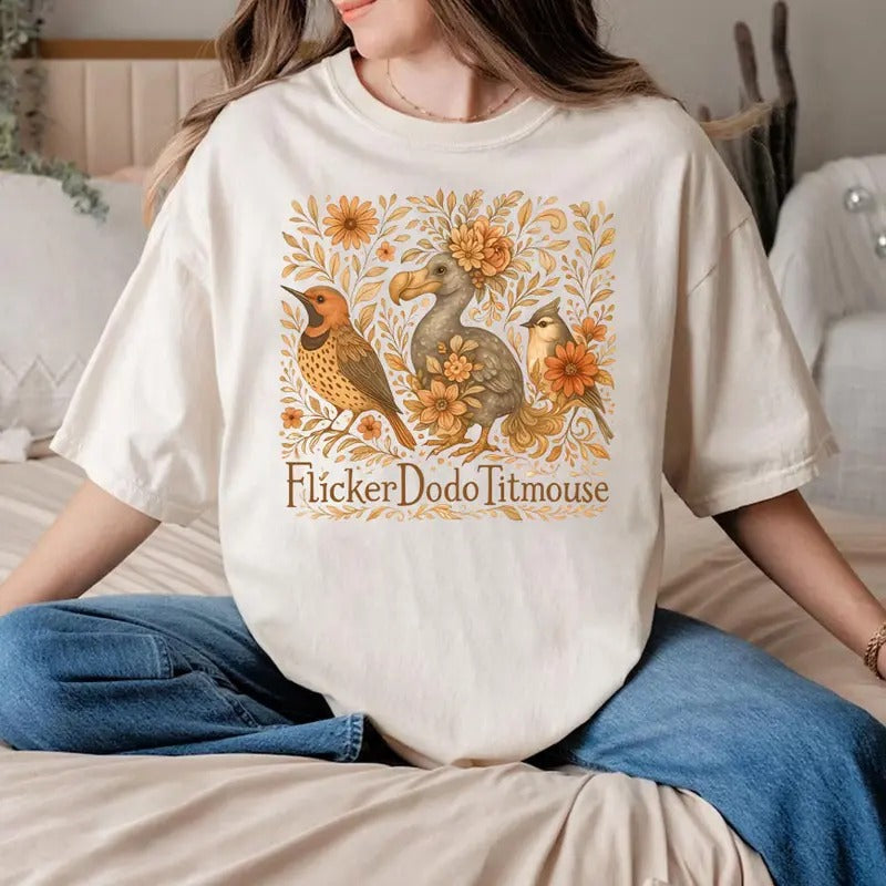 Flicker Dodo Titmouse Shirt, Bird Lover Sweatshirt, Political Protest Tee, FDT Shirt, Not a Fan of Maga Bird Shirt Hoodie