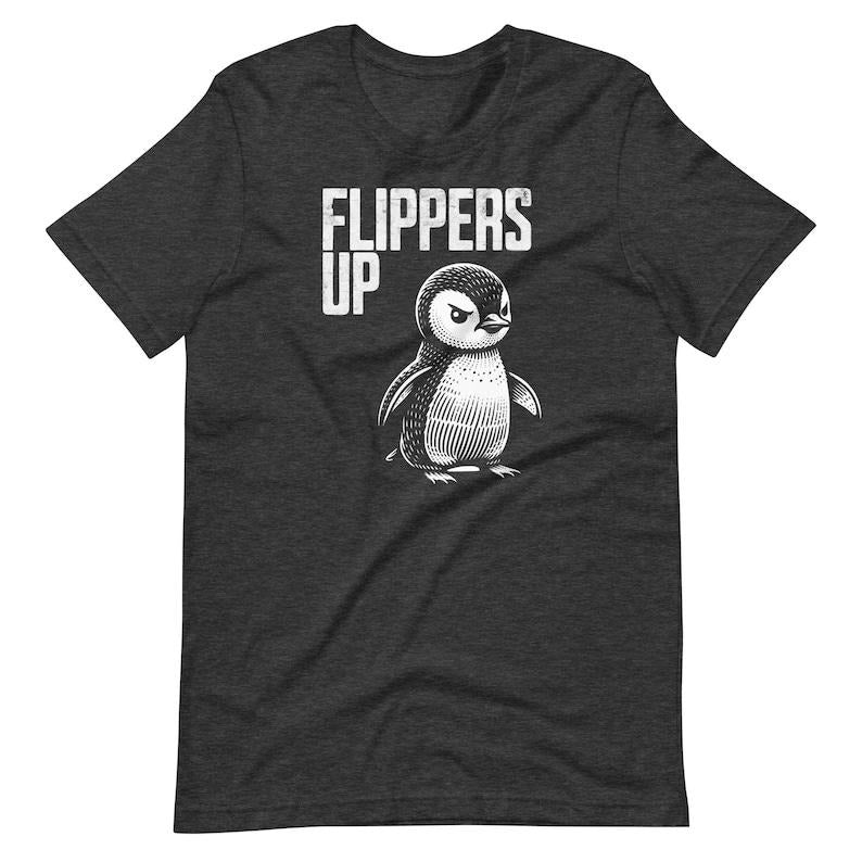 Flippers Up Penguin Resistance T-Shirt Hoodie, Sweatshirt | RetroVerseTees.com