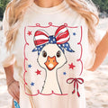 Floral Coquette USA Tshirt, Retro America, 4th Of July Shirt, Patriotic, Girly Tee Hoodie, Sweatshirt | RetroVerseTees.com